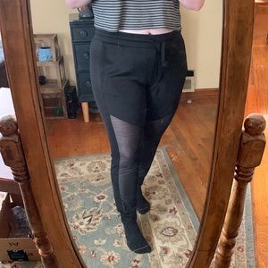 Fabletics Medium black joggers with mesh